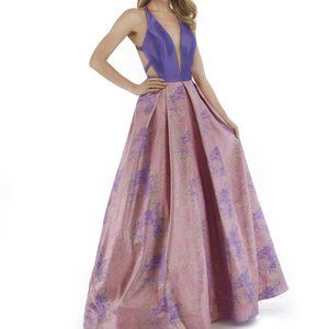 Morrell Maxie Purple and Pink Prom Dress